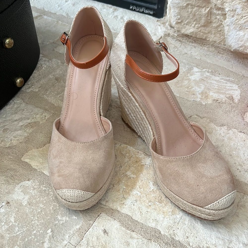 Womens Closed Toe Espadrilles Wedge Ankle Strap Dress Sandals